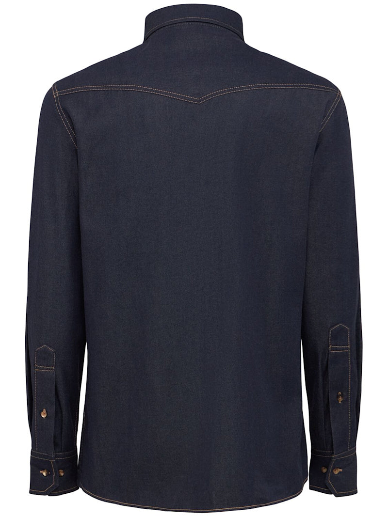 Brunello Cucinelli Westernhemd aus Baumwolldenim