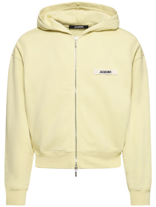 JACQUEMUS Hoodie aus Baumwolljersey Gelb