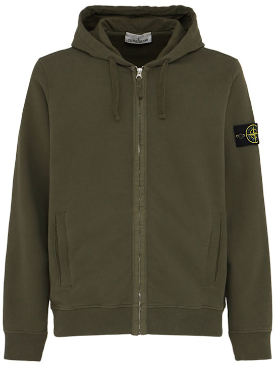 STONE ISLAND Zip-Hoodie Grün