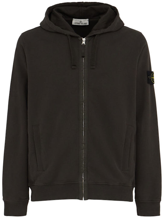 STONE ISLAND Zip-Hoodie Schwarz