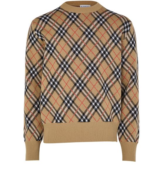 BURBERRY Wollpullover mit Check-Muster