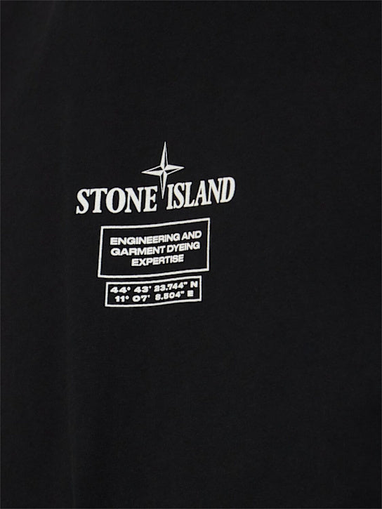 STONE ISLAND T-Shirt aus Baumwolljersey Schwarz
