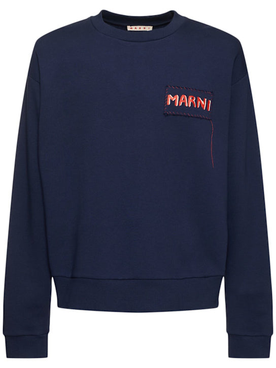 MARNI Sweatshirt mit Logo Navy