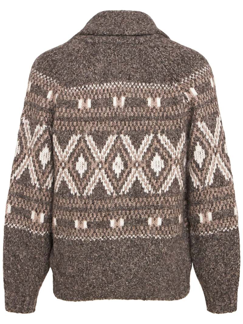 Brunello Cucinelli Strickcardigan aus Alpakamischung Braun