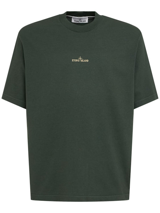 STONE ISLAND T-Shirt aus Baumwolljersey Olive