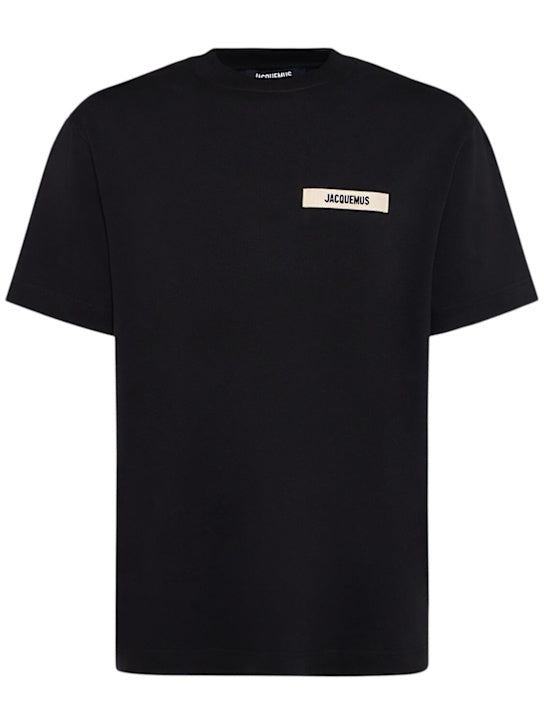 JACQUEMUS T-Shirt aus Baumwolljersey Schwarz