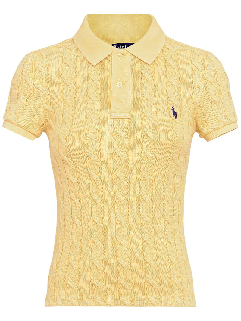 Polo Ralph Lauren Polohemd aus Baumwolle mit Logo Gelb