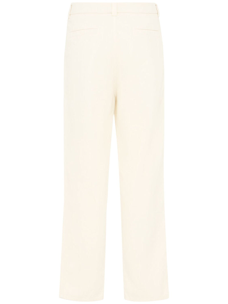 Brunello Cucinelli Hose aus Baumwollgarbadine Creme