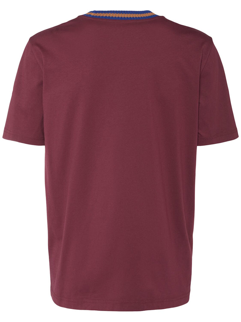 Moncler T-Shirt aus Baumwolljersey mit Logo Bourdeaux
