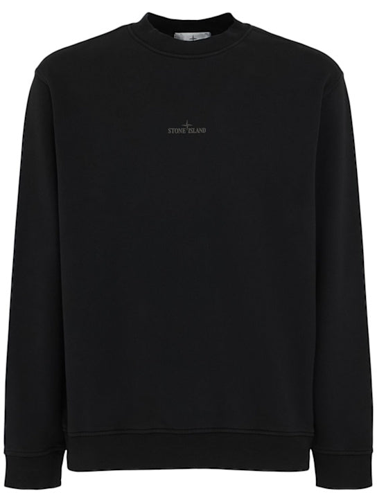 STONE ISLAND Sweatshirt mit Print Schwarz