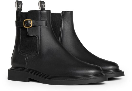 CELINE Université Chelsea-stiefel aus glänzendem stierleder