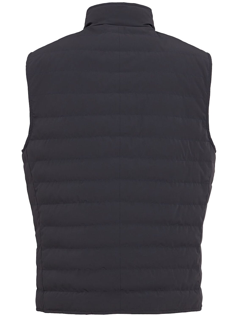 Brunello Cucinelli Daunenweste aus Nylonmischung Navy