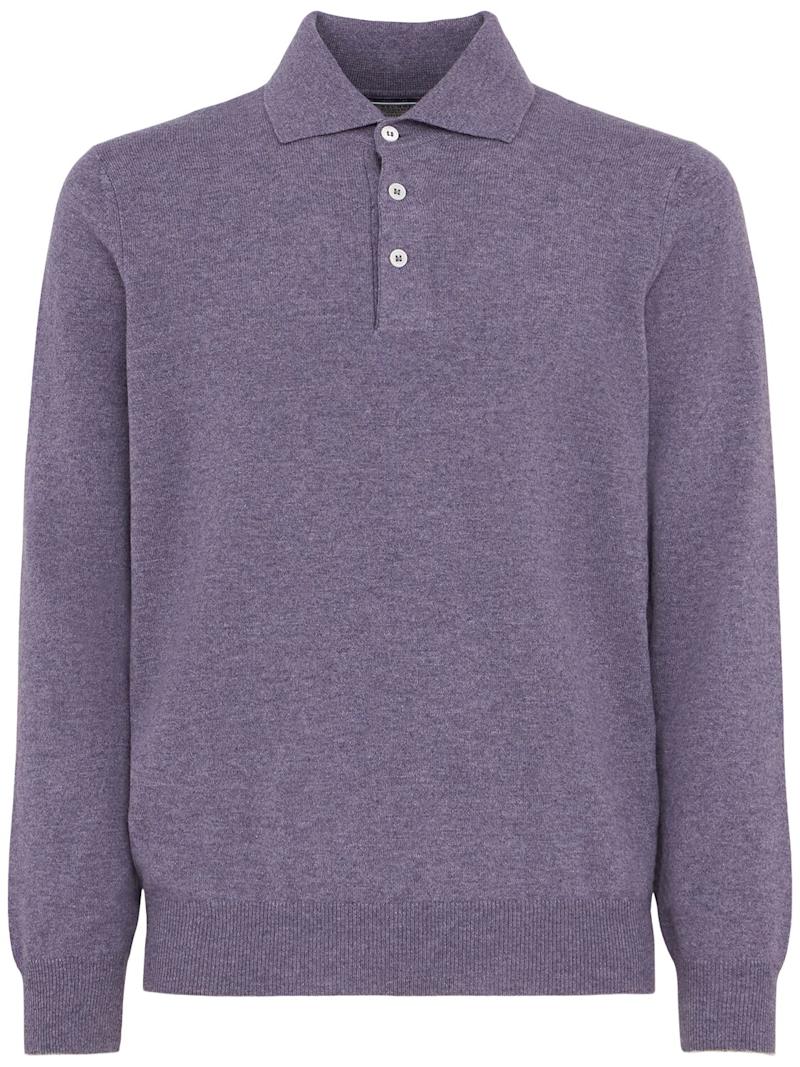 Brunello Cucinelli Polohemd aus Kaschmirstrick Iris