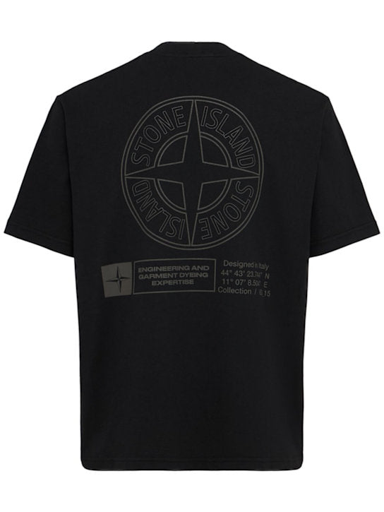 STONE ISLAND T-Shirt aus Baumwolljersey Schwarz/Schwarz