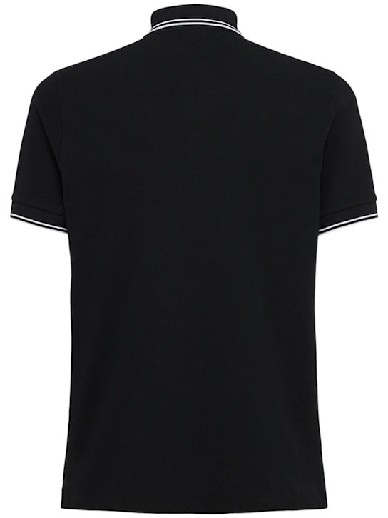 STONE ISLAND Polohemd aus Baumwollmischpiqué