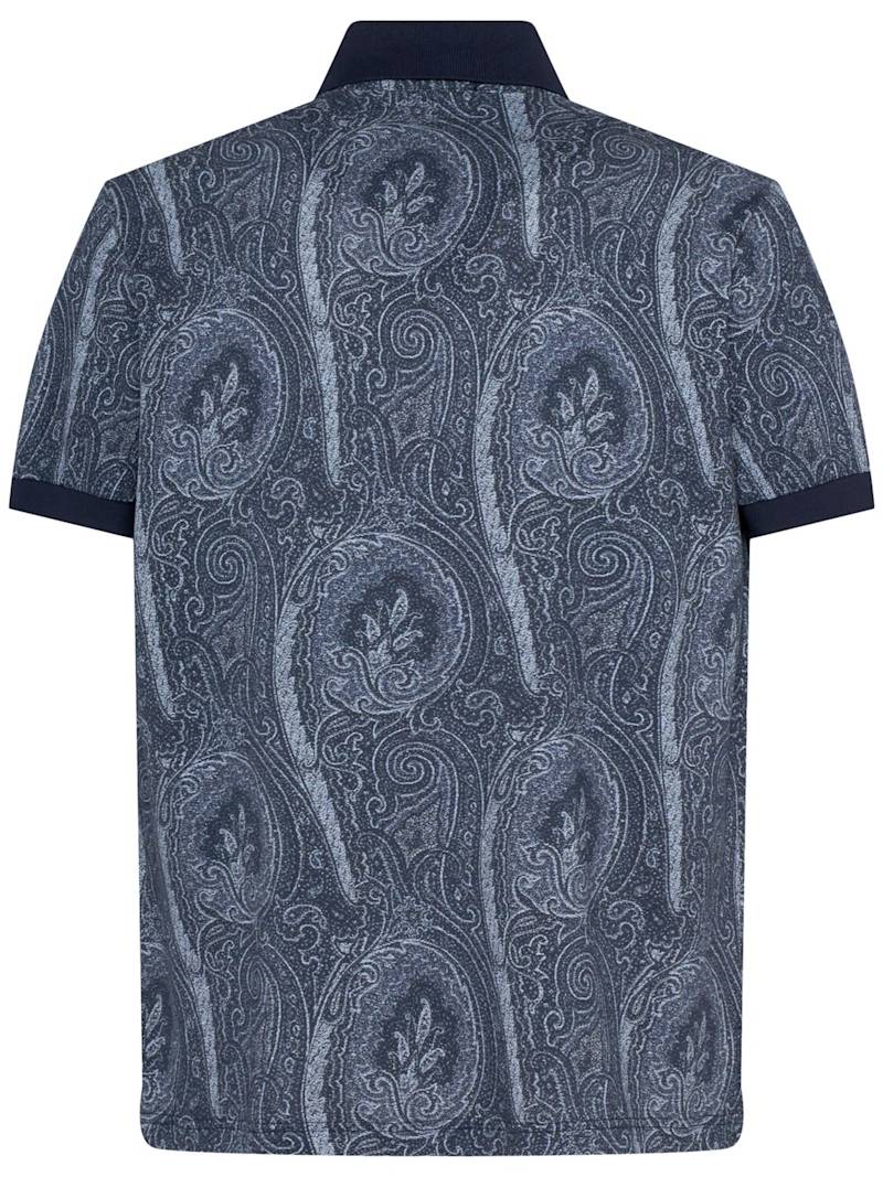 Etro Bedrucktes Poloshirt aus Baumwollfleece