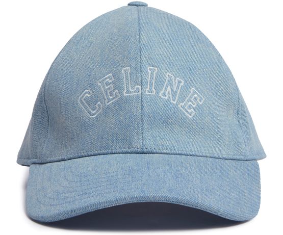 Celine baseballkappe aus wash denim in sweat honey