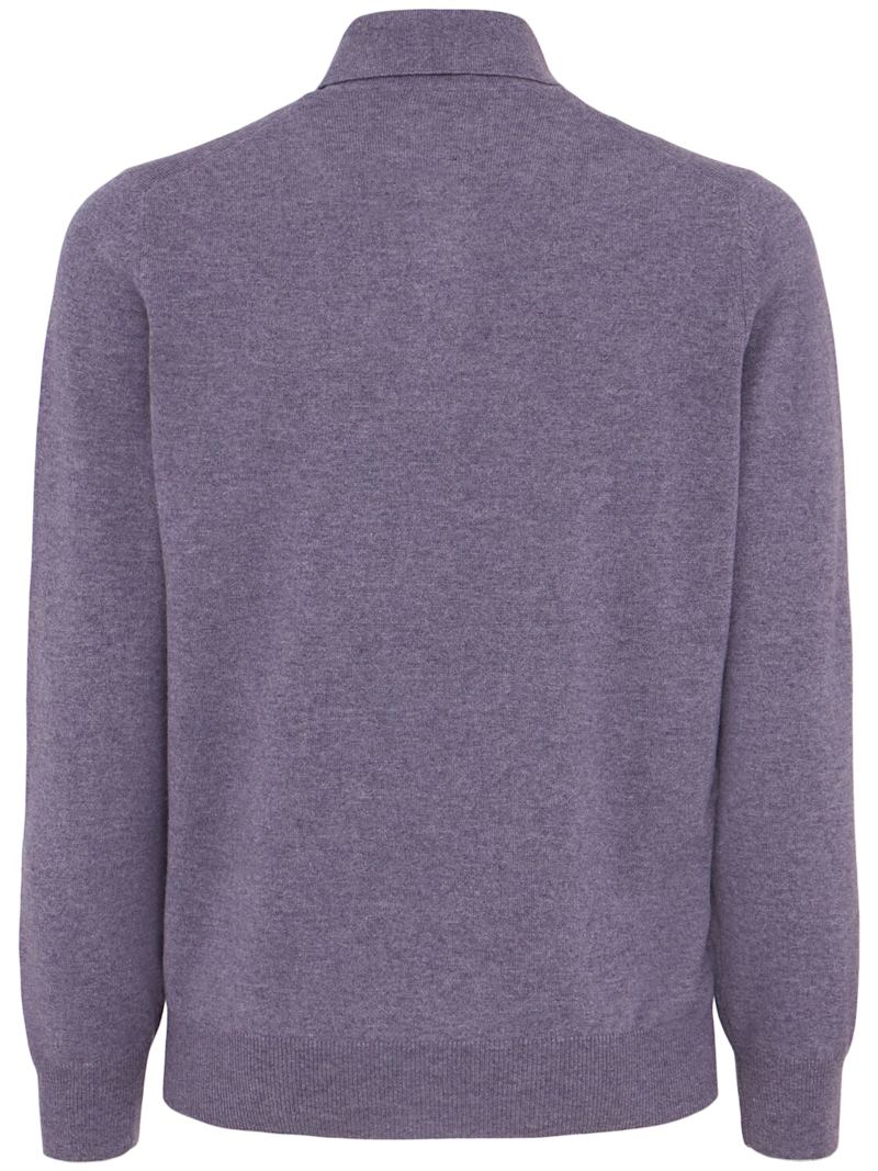 Brunello Cucinelli Polohemd aus Kaschmirstrick Iris