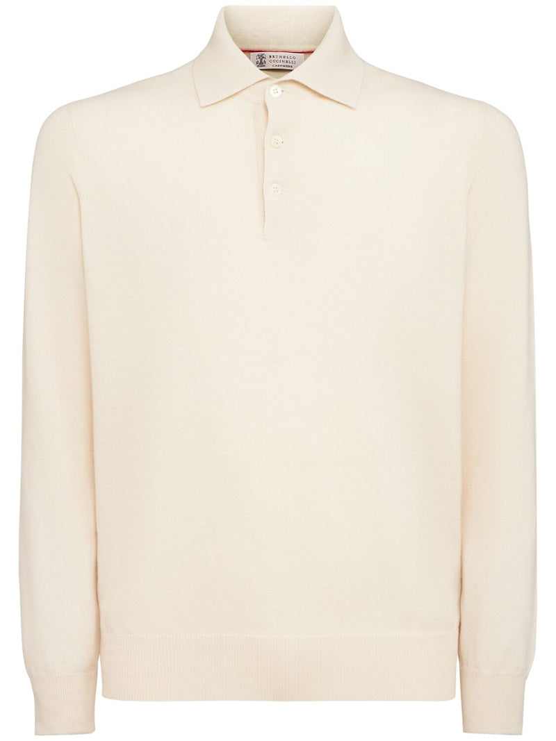 Brunello Cucinelli Polohemd aus Kaschmirstrick