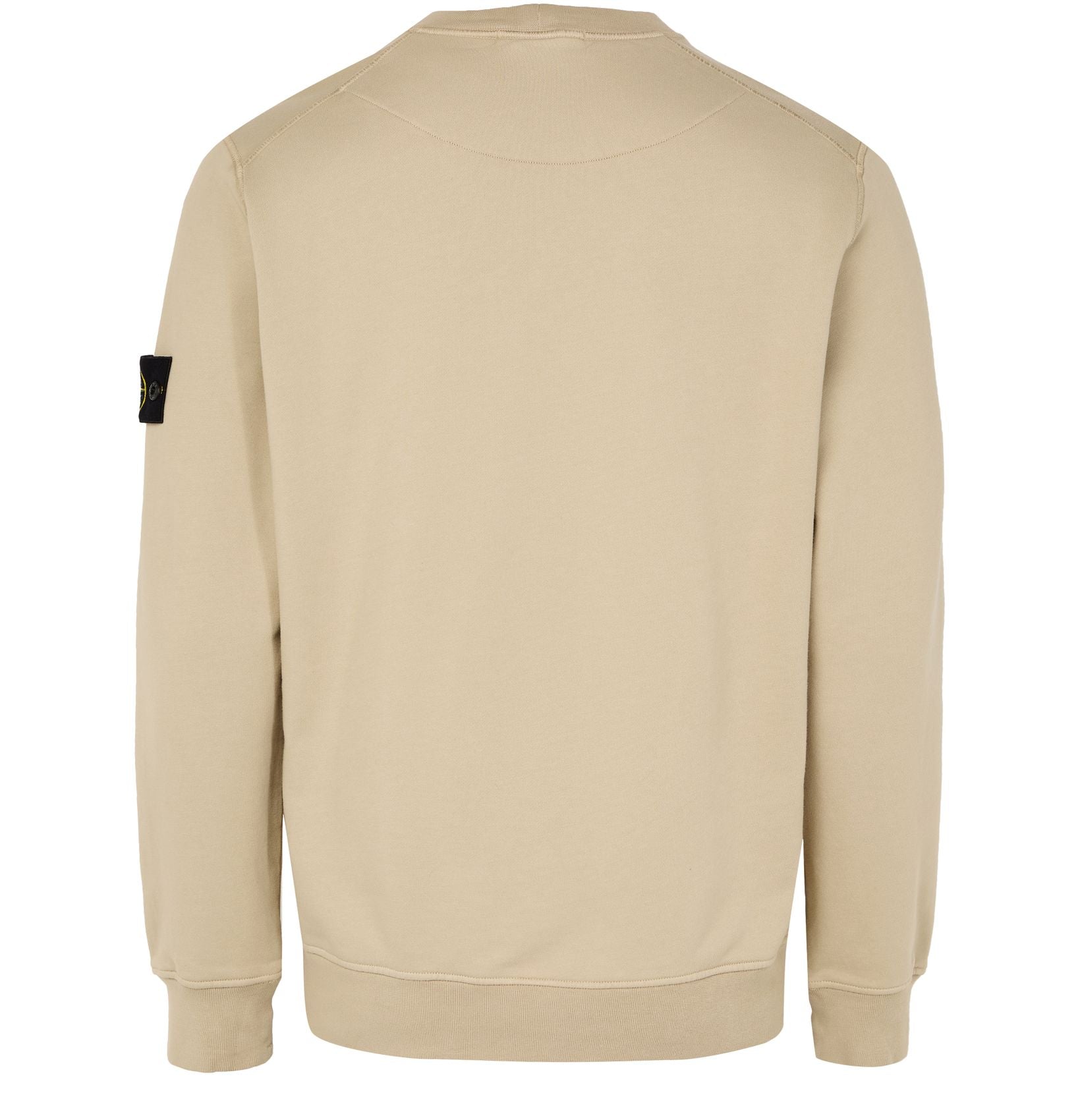 STONE ISLAND Sweatshirt mit Logoaufnäher Sand