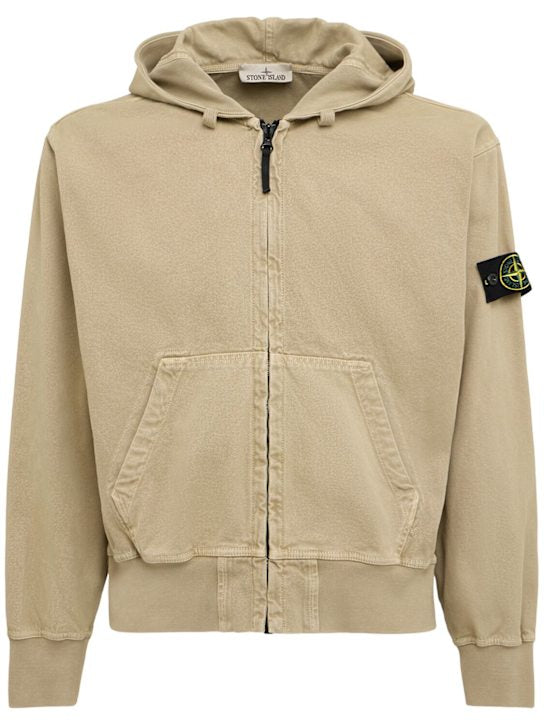 STONE ISLAND Zip-Hoodie Sand