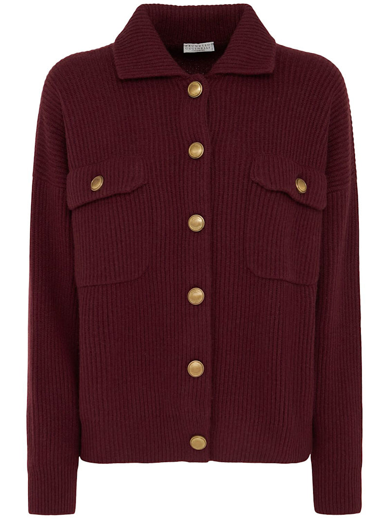 Brunello Cucinelli Cardigan aus Viskosestrickripp