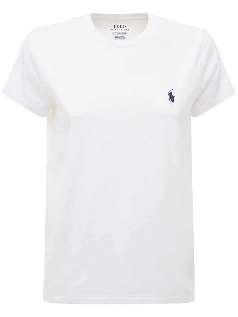 Polo Ralph Lauren T-Shirt aus Baumwolljersey mit Logo Weiß