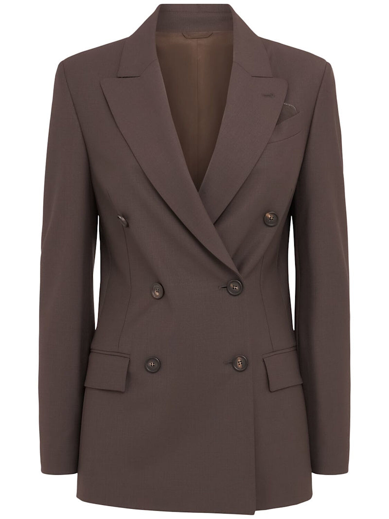 Brunello Cucinelli Doppelreihiger Blazer aus Wolle