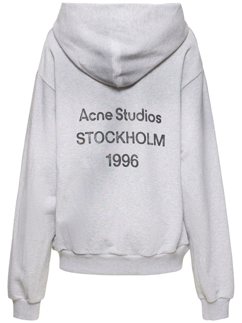 Acne Studios Hoodie aus Baumwollmischung Grau