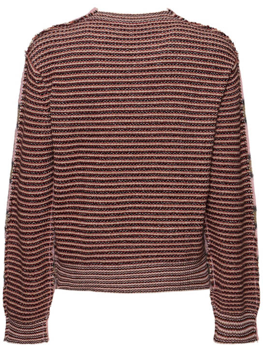 MARNI Sweatshirt mit Streifen Pink